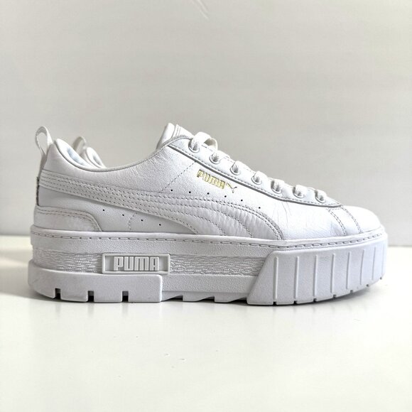 Puma Plataform Women's Triple White - Picture 6 of 8
